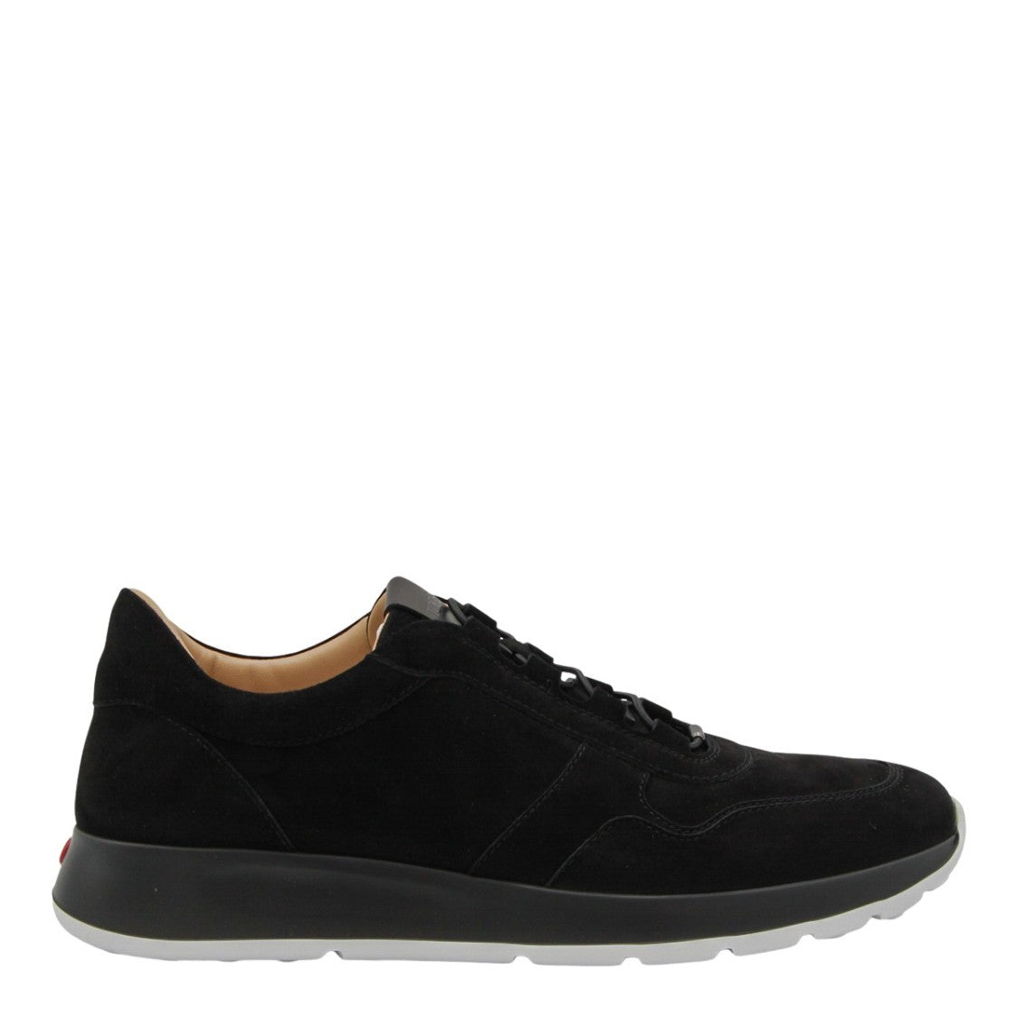 Tod's Streamlined Black Suede Sneakers With Contrasting Outsole