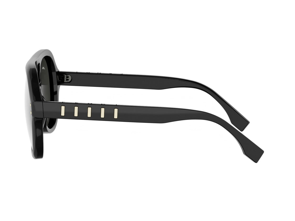 Fendi Fe40232i Black Oversized Aviator Sunglasses