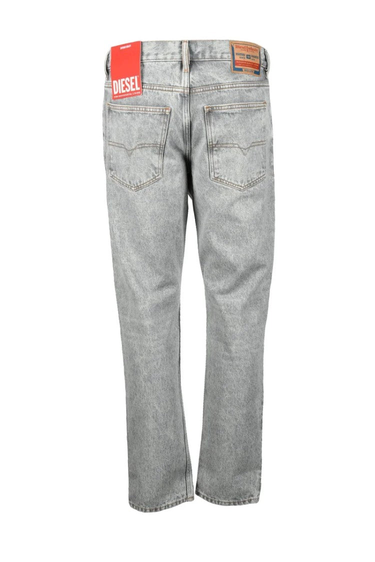 Diesel Light Grey Straight Cotton Jeans