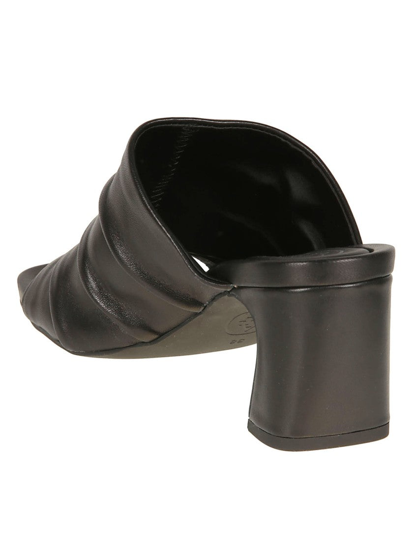 Ash Eva Ruched Nappa Leather Mules