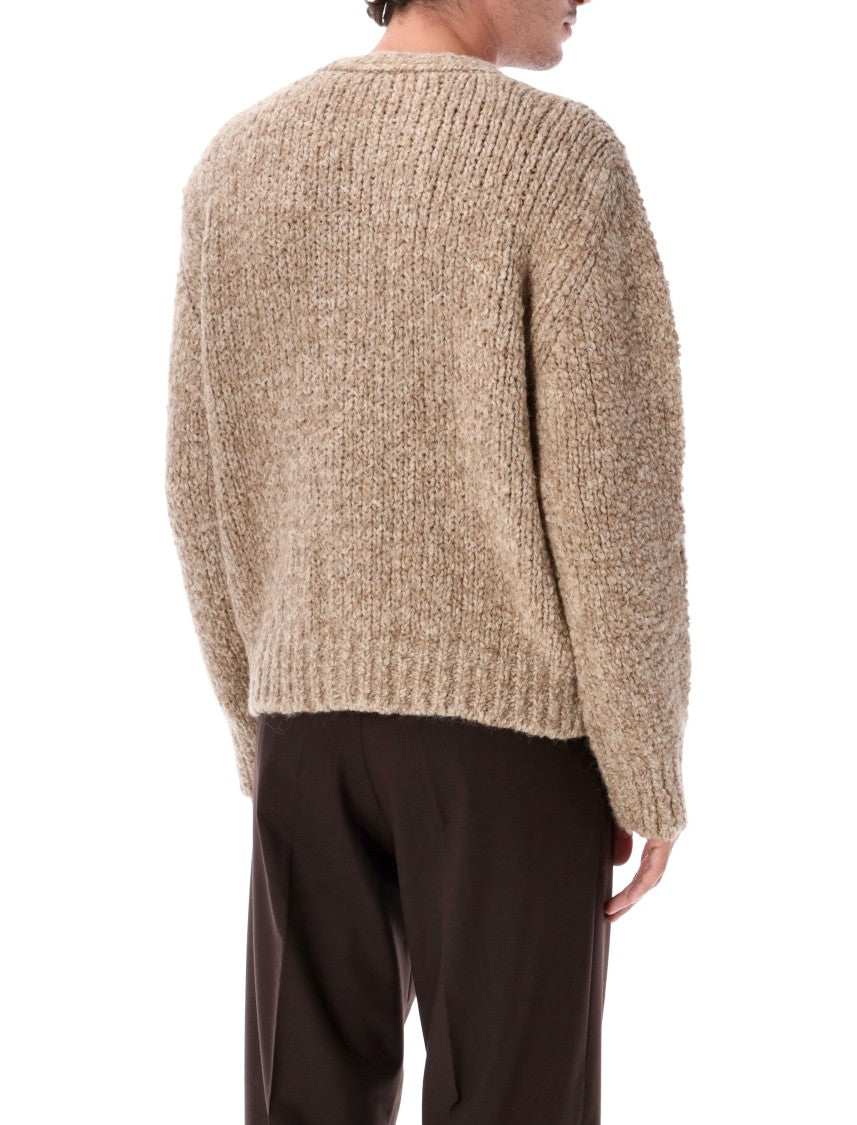 Sunflower Textured Knit Cardigan With Subtle V-Neck And Corozo Buttons