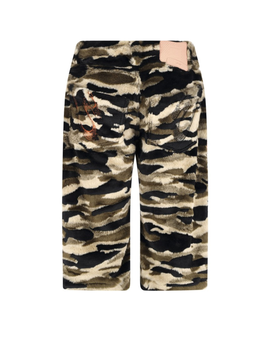 Pdf Multicolor Camouflage Plush Logo Shorts
