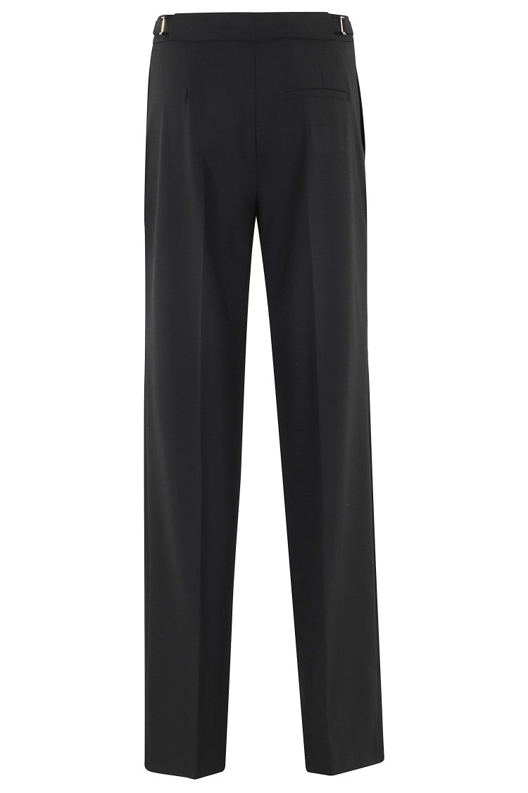 Semi Couture Black Lolita Straight-Leg Wool-Blend Formal Pants
