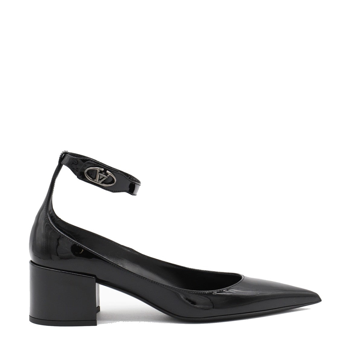Valentino Garavani Black Leather Pointed Toe Pumps