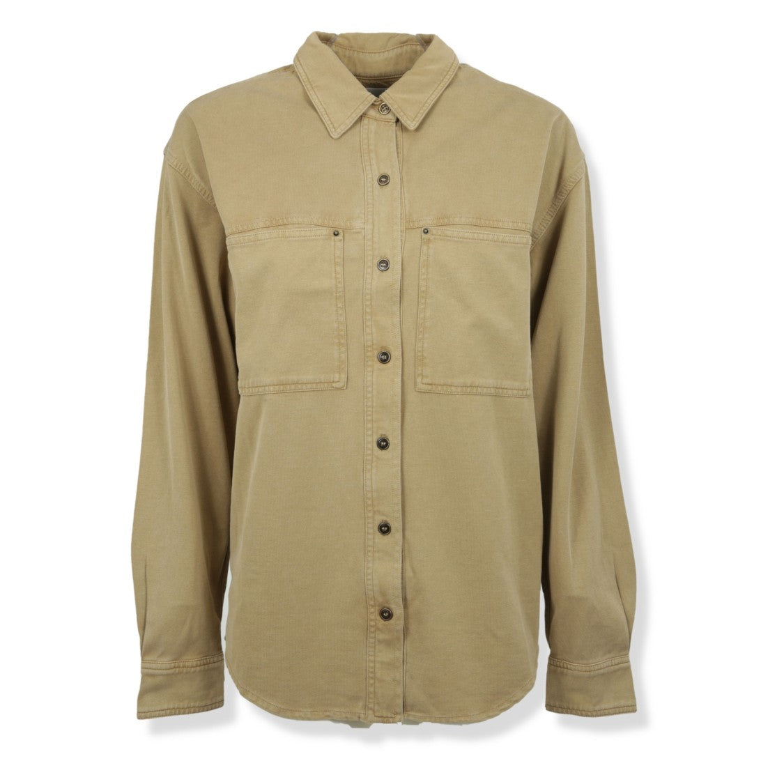 Isabel Marant Étoile Regular Fit Brown Shirt With Classic Collar