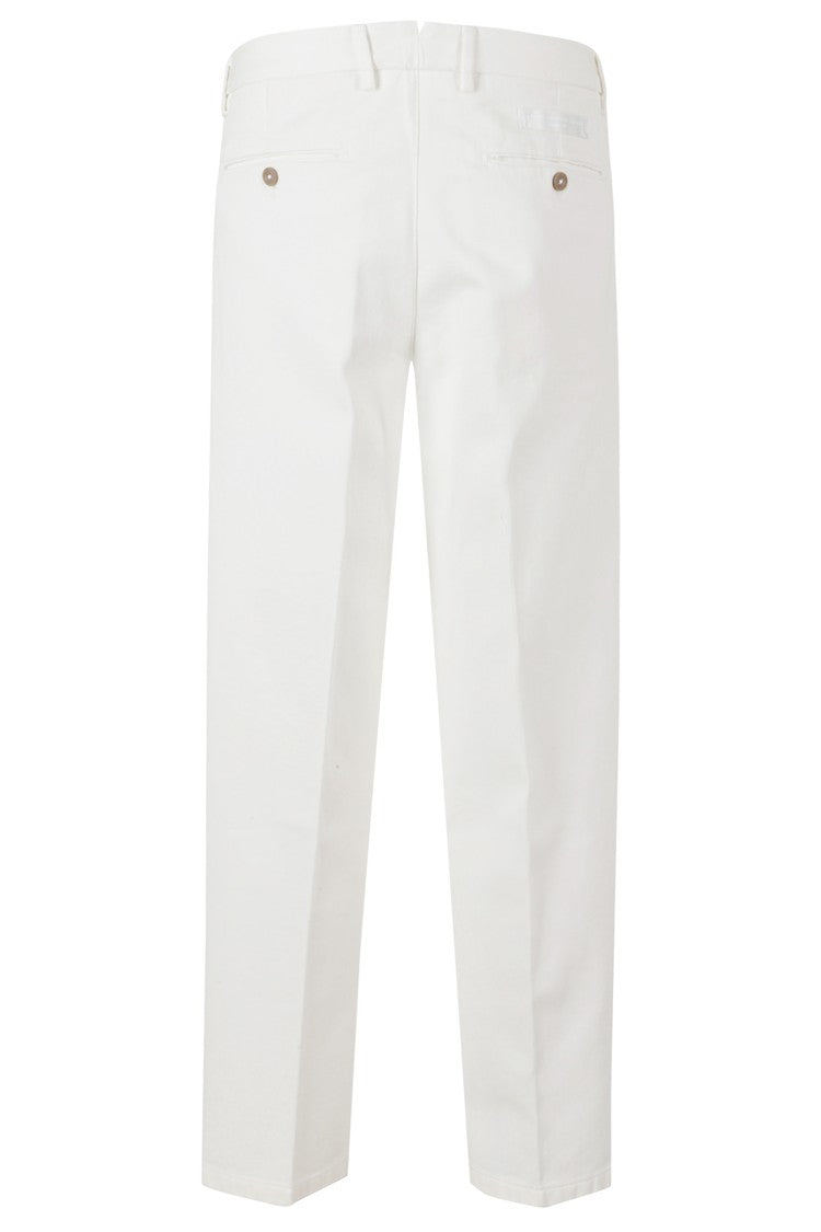 Briglia Straight-Leg Cotton Trousers With Invisible Zipper Closure