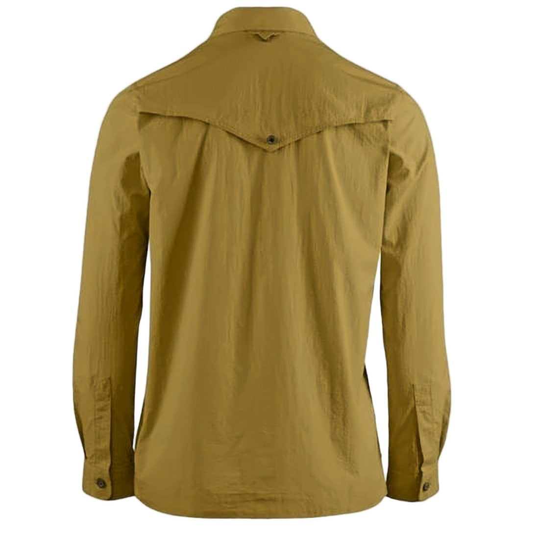 Klattermusen Structured Brown Long-Sleeve Shirt With Yoke Design