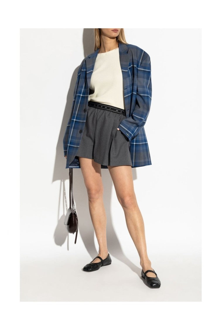 Marni Flared Virgin Wool Tailored Shorts