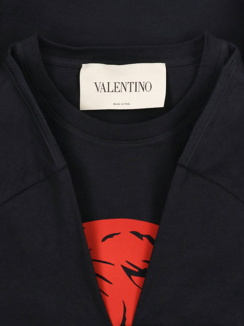 Valentino Black Panther Crewneck Cotton T-Shirt