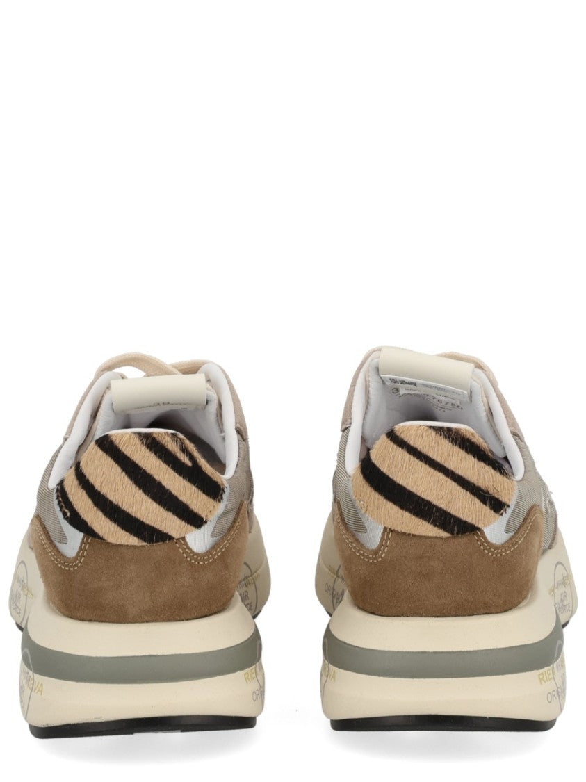 Premiata Contemporary Multicolour Sneakers With Zebra-Striped Accents
