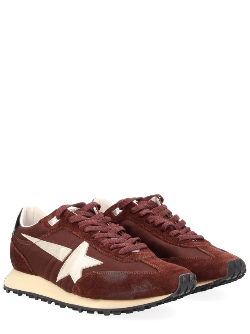 Golden Goose Marathon Suede Deep Reddish Sneakers