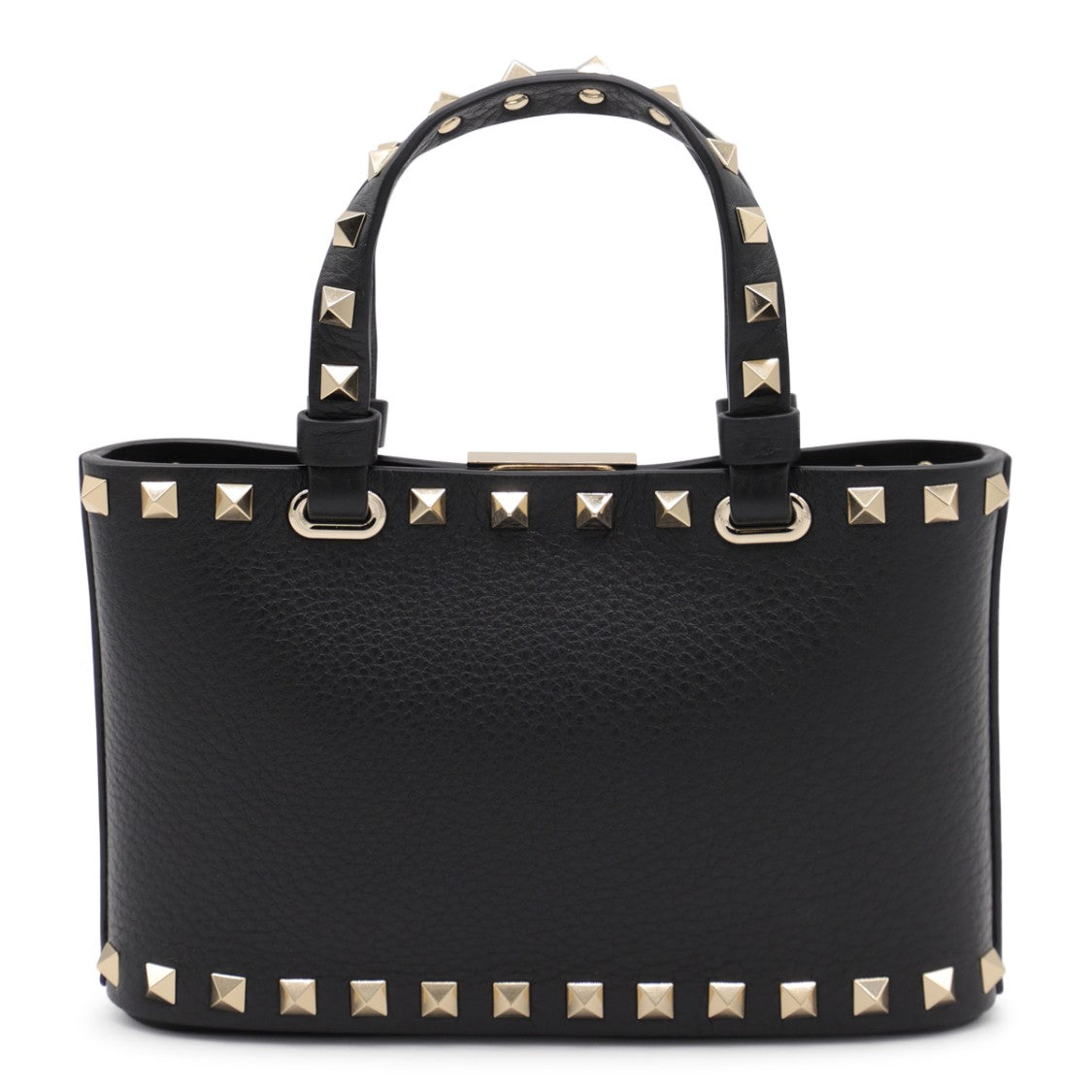 Valentino Garavani Rectangular Structured Handbag With Pyramid Studs