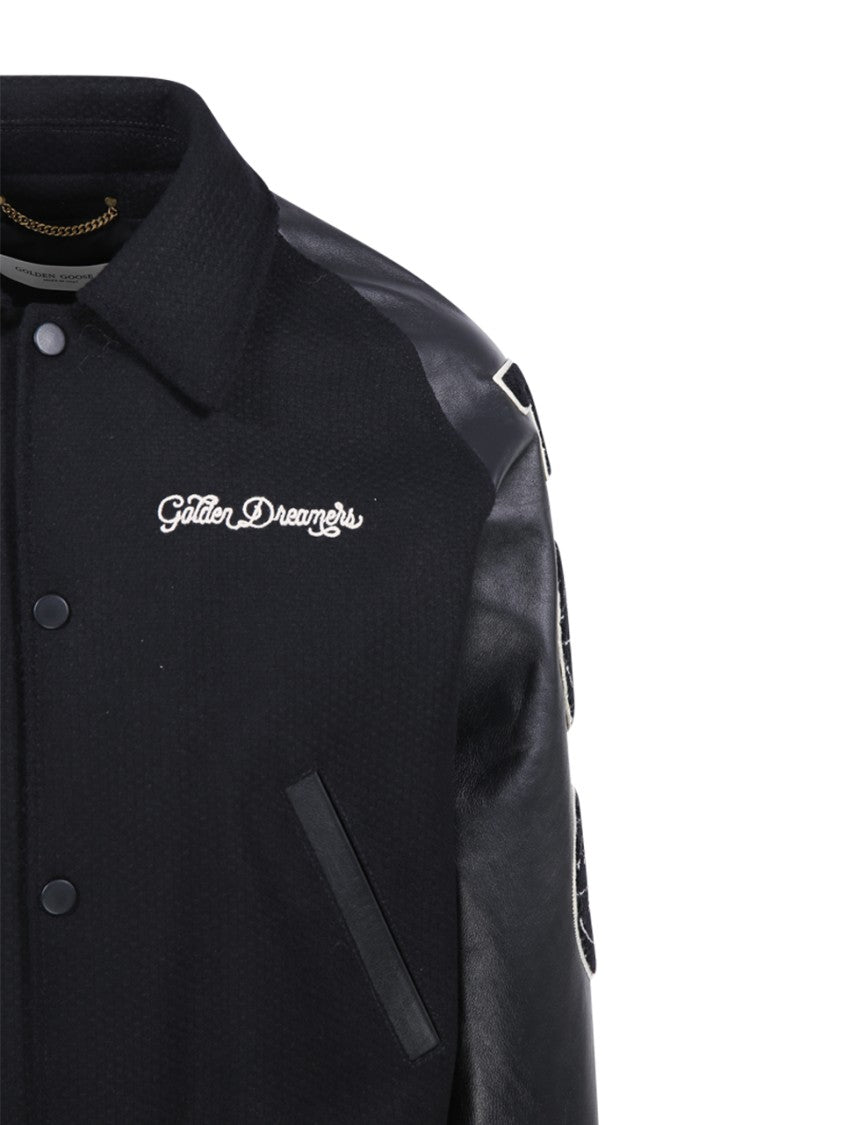 Golden Goose Classic Black Wool Bomber Jacket