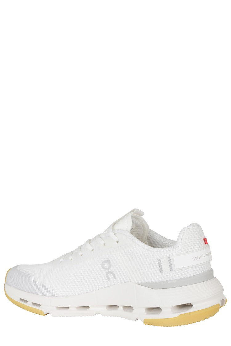 On Running White Cloudnova Form 2 Mesh Rubber Sole Nylon Sneakers