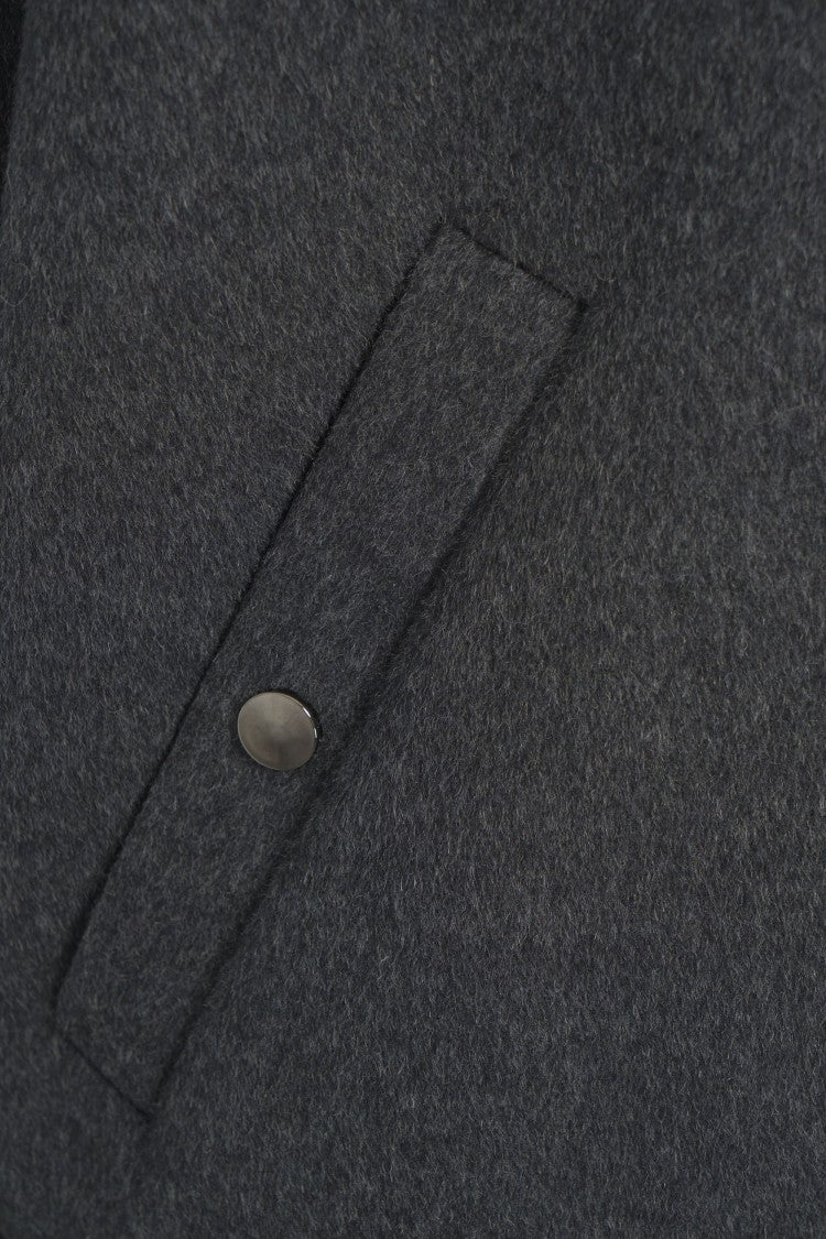 Semi Couture Textured Wool Oversized Bomber Jacket