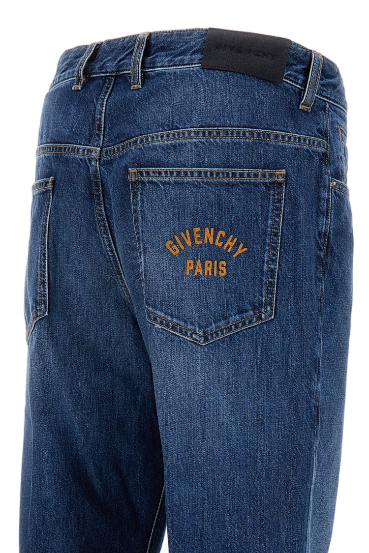 Givenchy Straight-Leg Denim Jeans With Classic Five-Pocket Design And Embroidered Logo