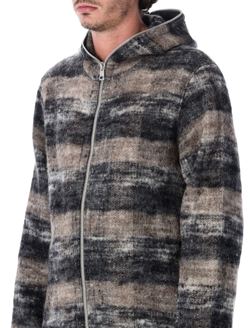 Our Legacy Night Woods Check Wool-Blend Zip Hoodie