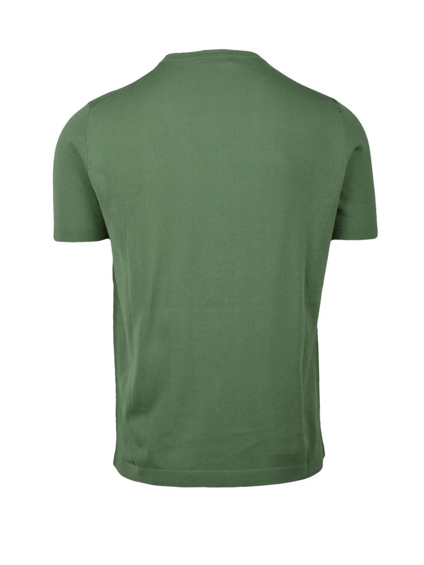 Kangra Green Crewneck Knit T-Shirt