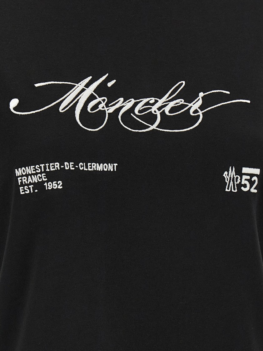 Moncler Intricately Embroidered Cotton Jersey T-Shirt