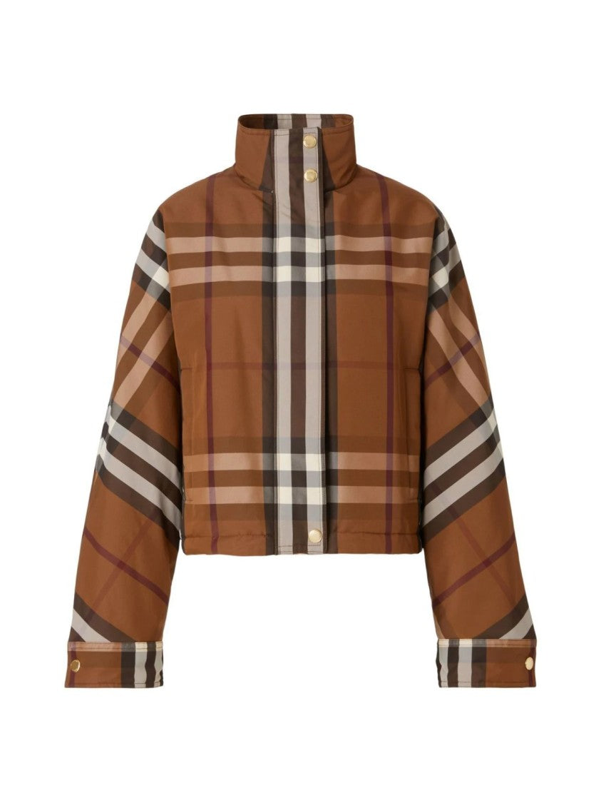 Burberry Ayton Check Pattern Zip-Up Jacket