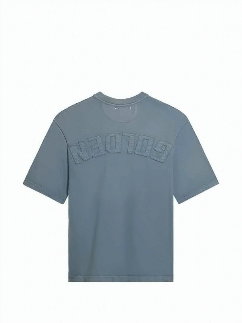 Golden Goose Distressed Black Short-Sleeve T-Shirt With Heart Detail