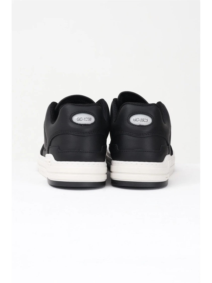 Gcds Black Leather Lace-Up Sneakers