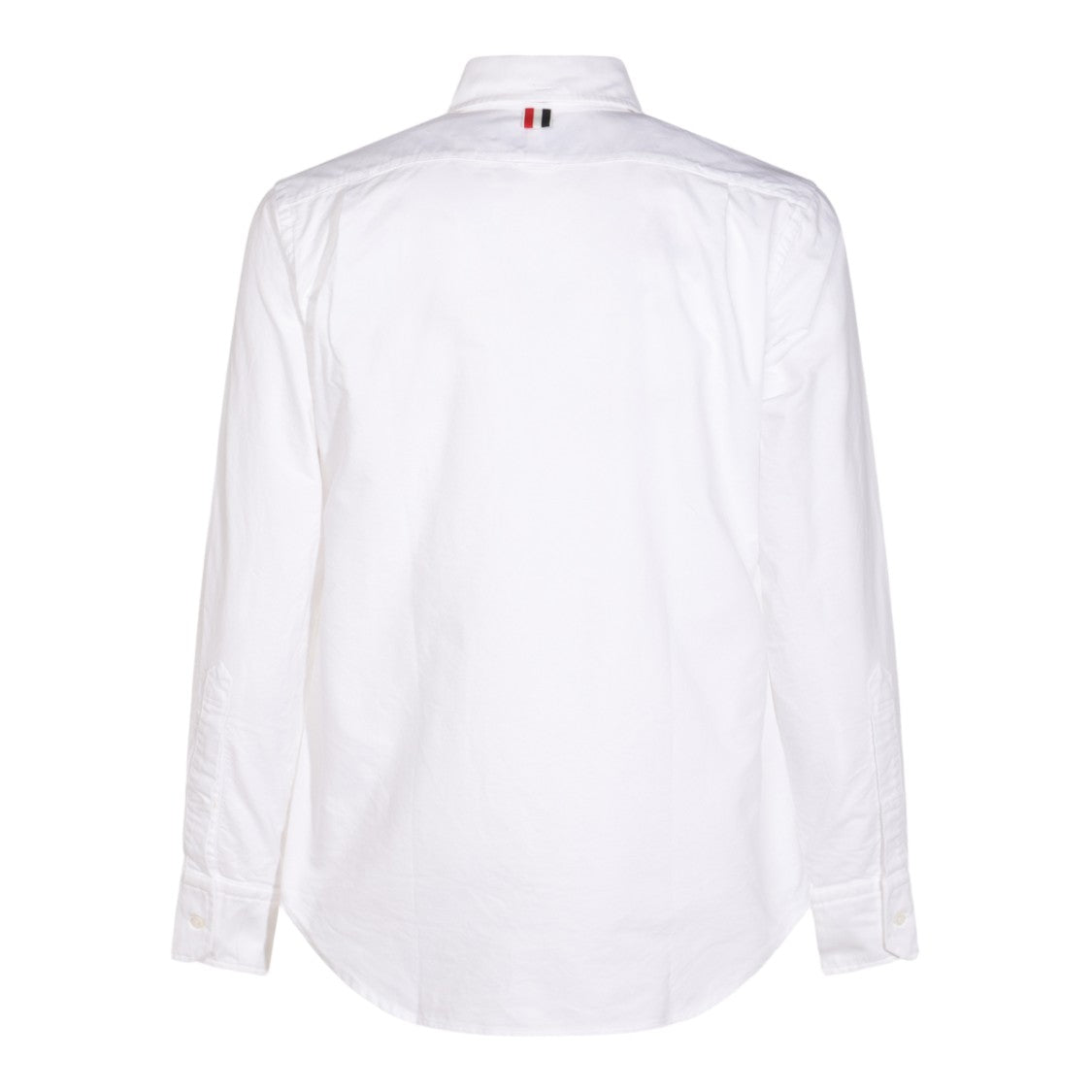 Thom Browne Long-Sleeve Button-Up Shirt With Tricolor Accents