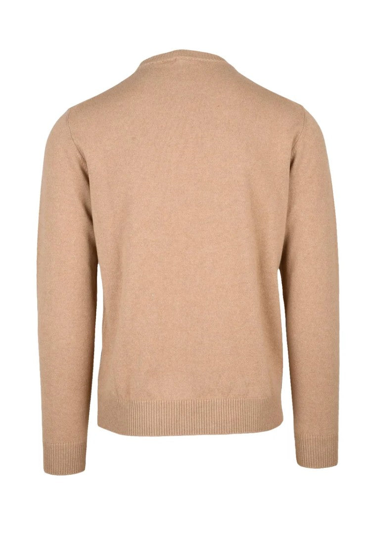 Luigi Borrelli Napoli Beige Fine-Knit Cashmere-Silk Blend Pullover