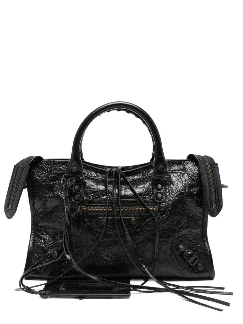 Balenciaga Crinkled Glossy Leather Bag