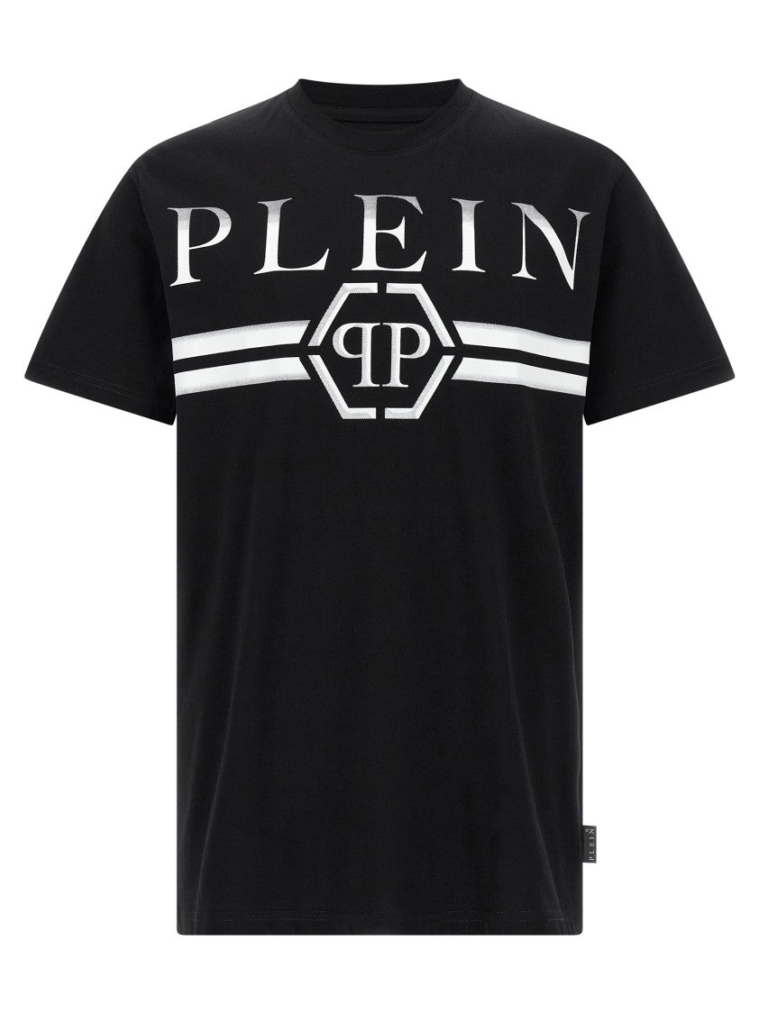 Philipp Plein Iconic Logo Print Crewneck T-Shirt