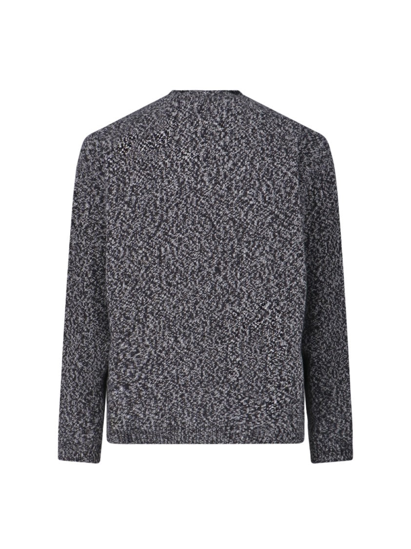 Studio Nicholson Textured Multicolour Sweater With Dynamic Pattern