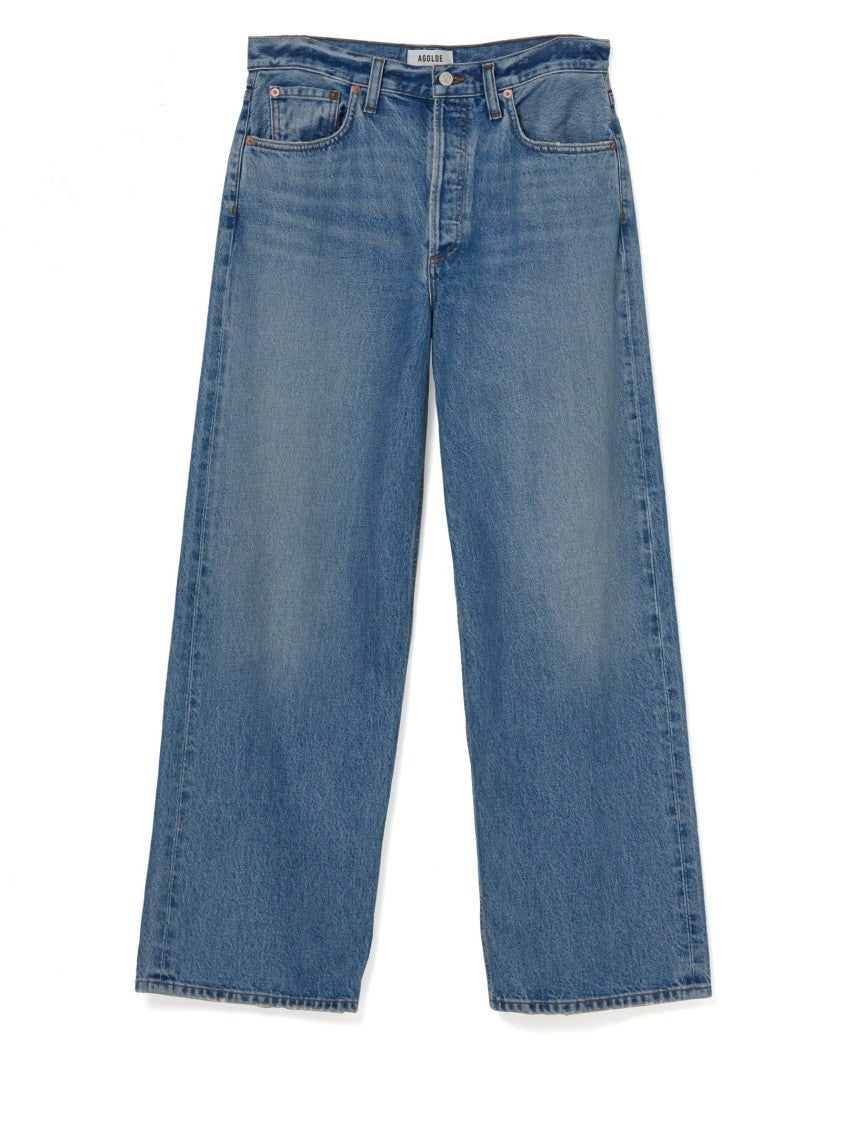 Agolde Baggy Fit Jeans With Medium Rise And Five-Pocket Design
