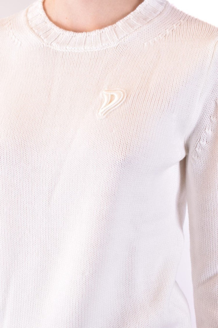 Dondup Multicolor Wool Sweater Crew Neckline Logo