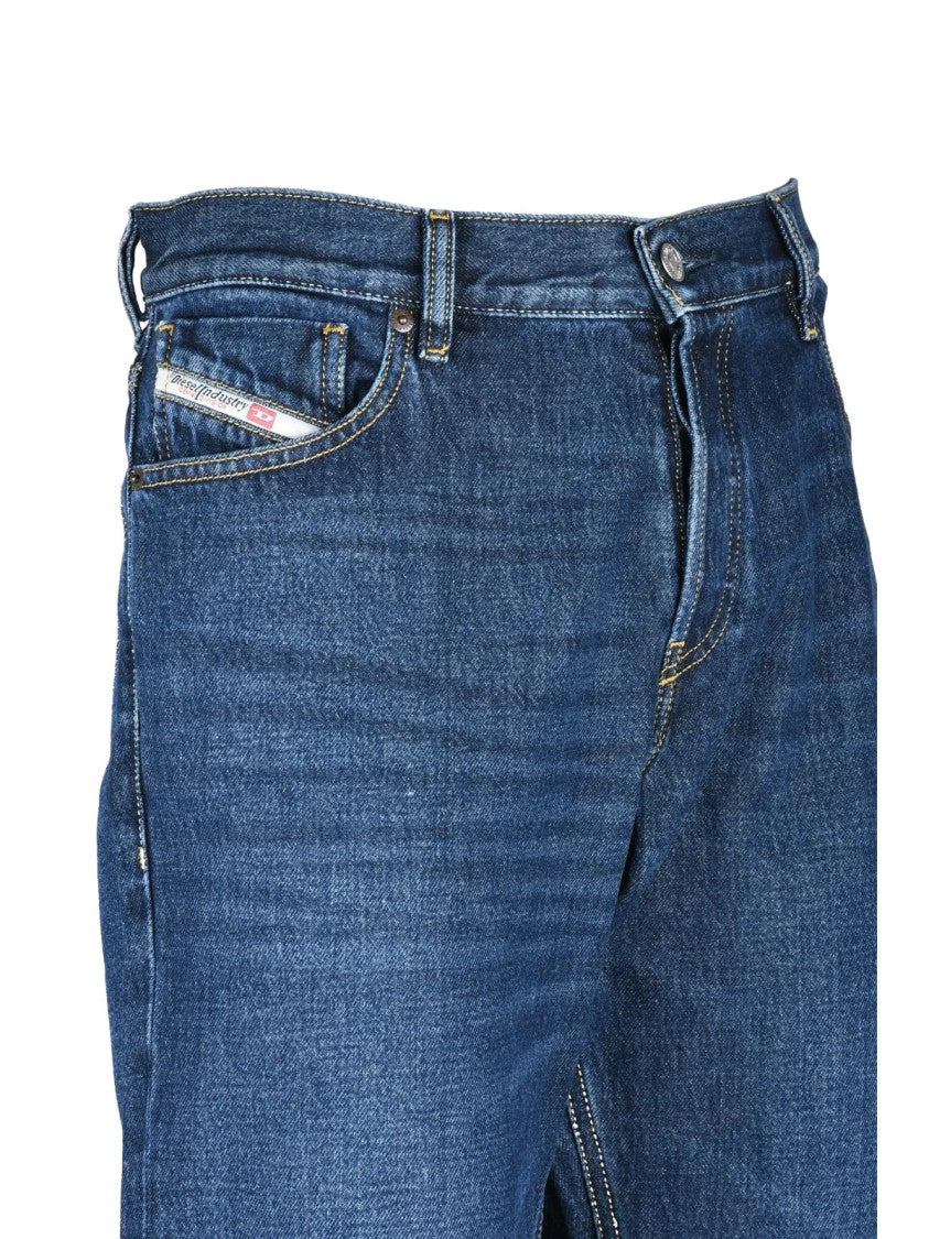 Diesel Blue Cotton Straight Jeans