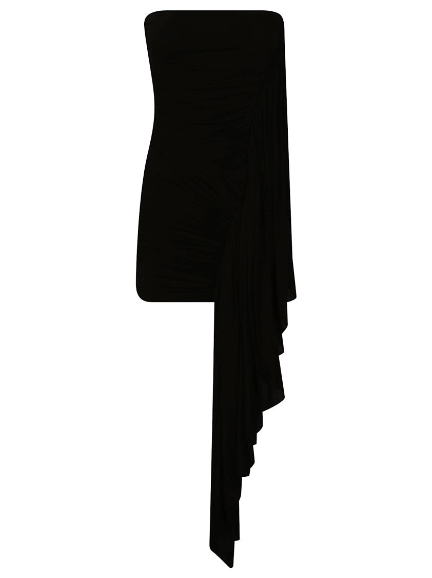 Alexander Wang Asymmetric Ruched Strapless Mini Dress