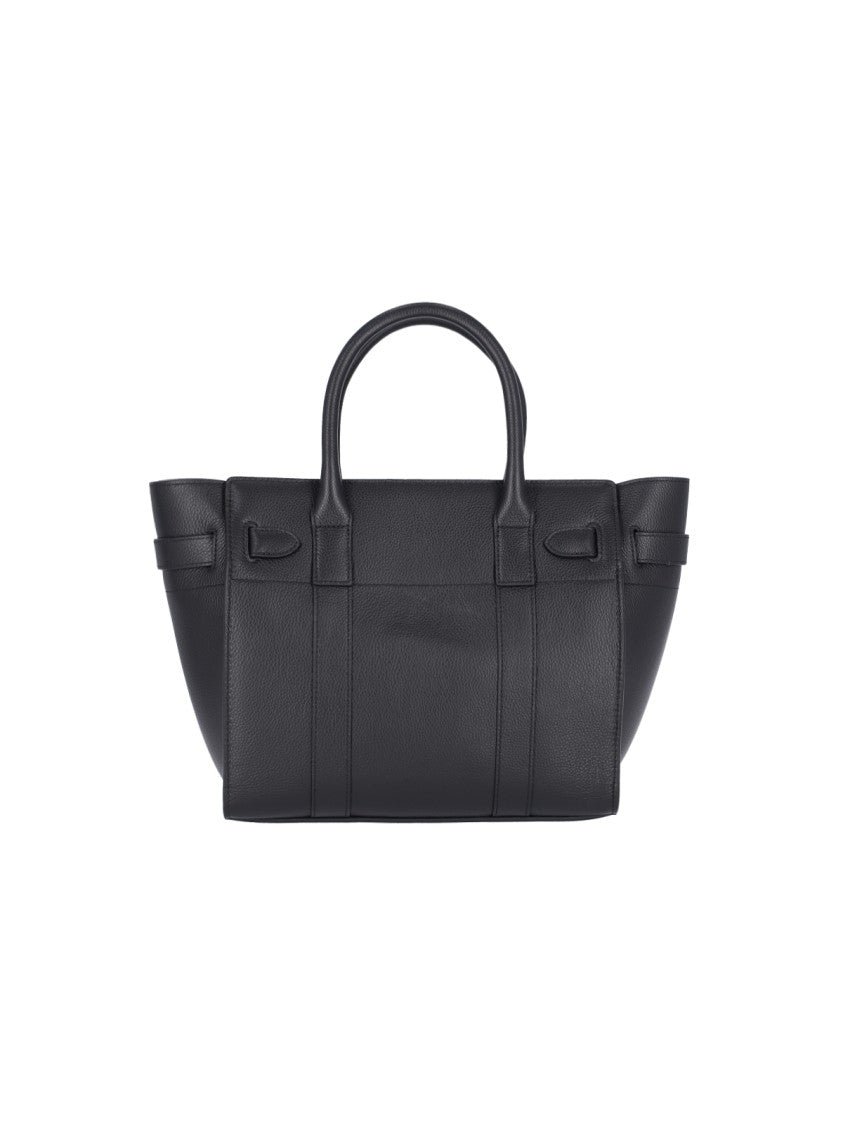 Mulberry Black Bayswater Hammered Leather Shoulder Bag