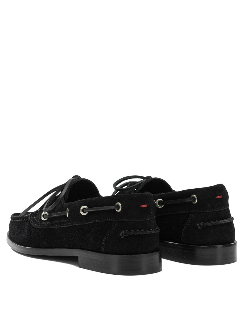 Aeydē Moccasin Toe Black Suede Loafers
