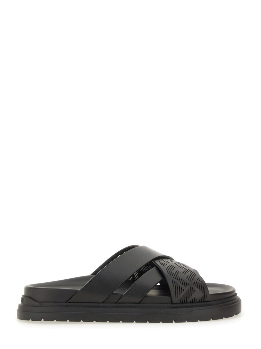 Fendi Black Slide Sandals