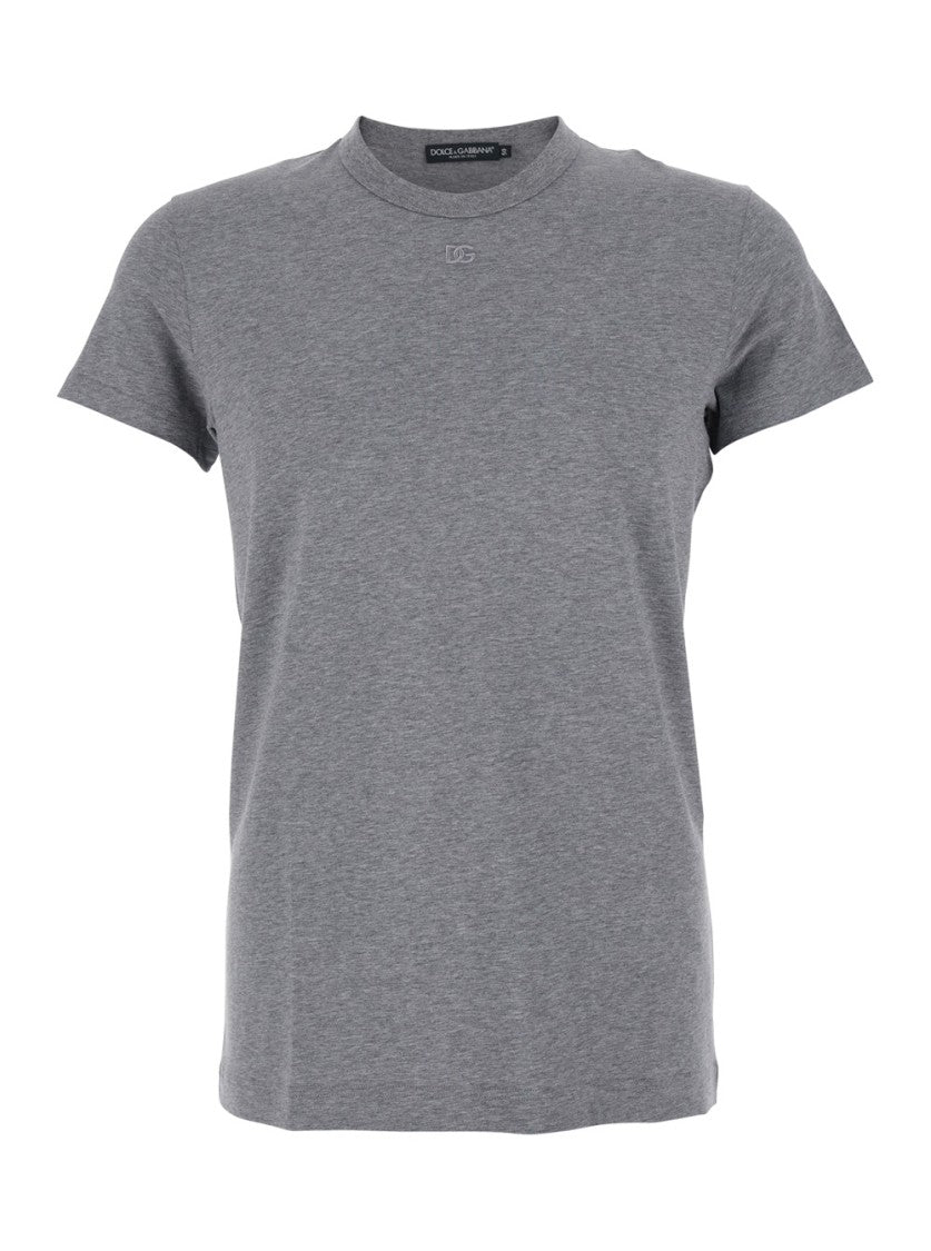 Dolce & Gabbana Fitted Grey T-Shirt