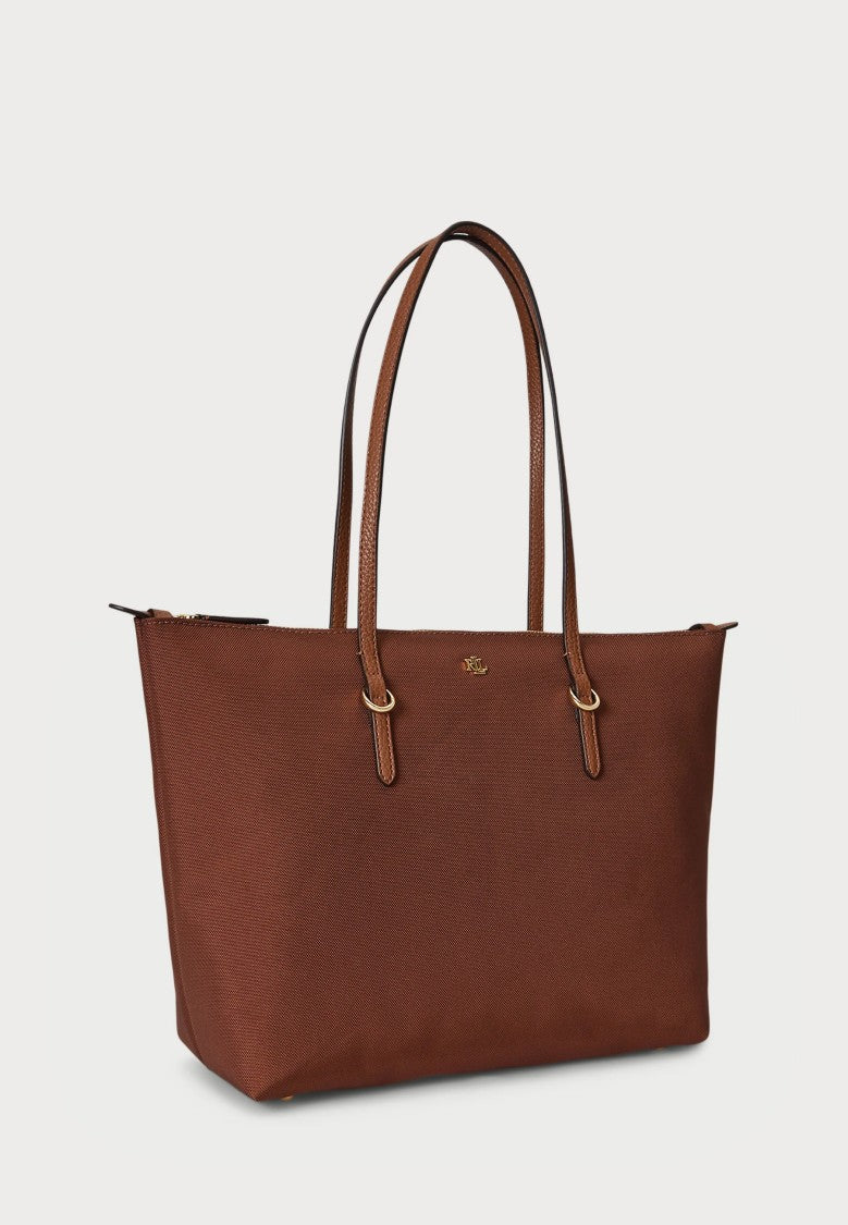 Lauren Ralph Lauren Brown Keaton 26 Recycled Tote Bag
