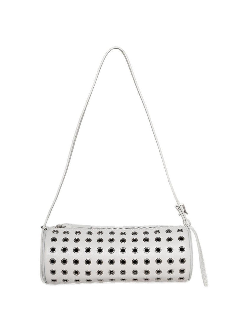 Proenza Schouler Silo Bag In Eyelet Covered Nappa Optic White