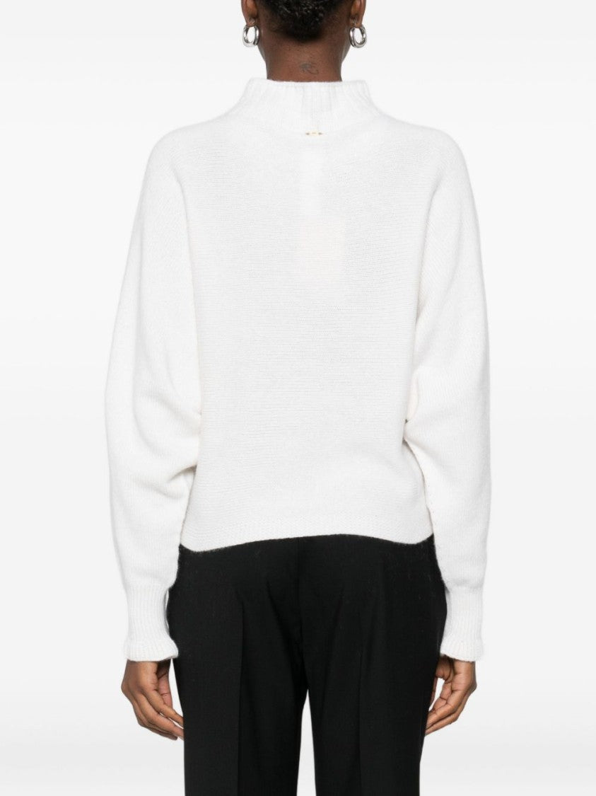 Twin-Set Cashmere Blend Sweater With Ruffled Cuffs