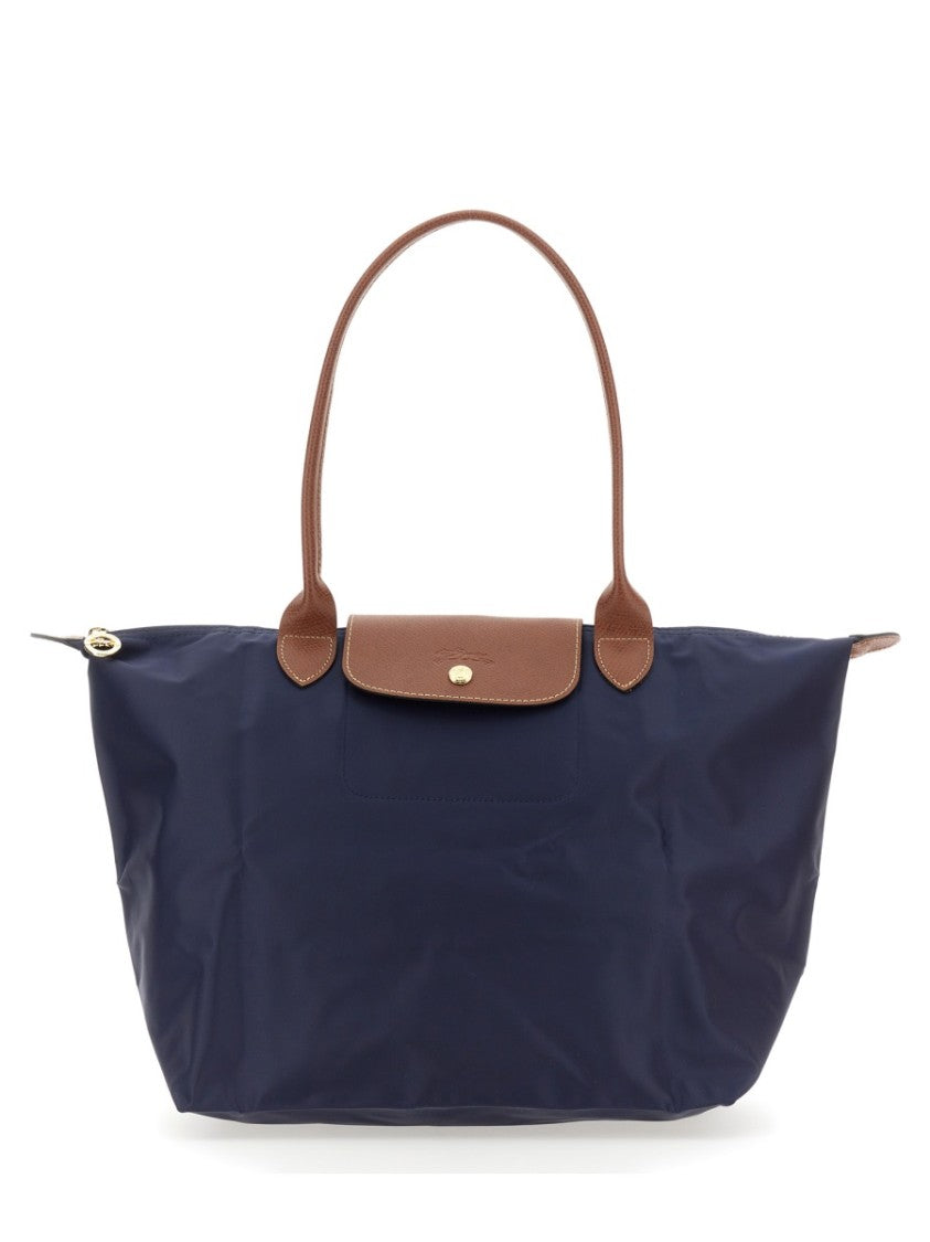 Longchamp Le Pliage Large Leather-Accent Tote Bag