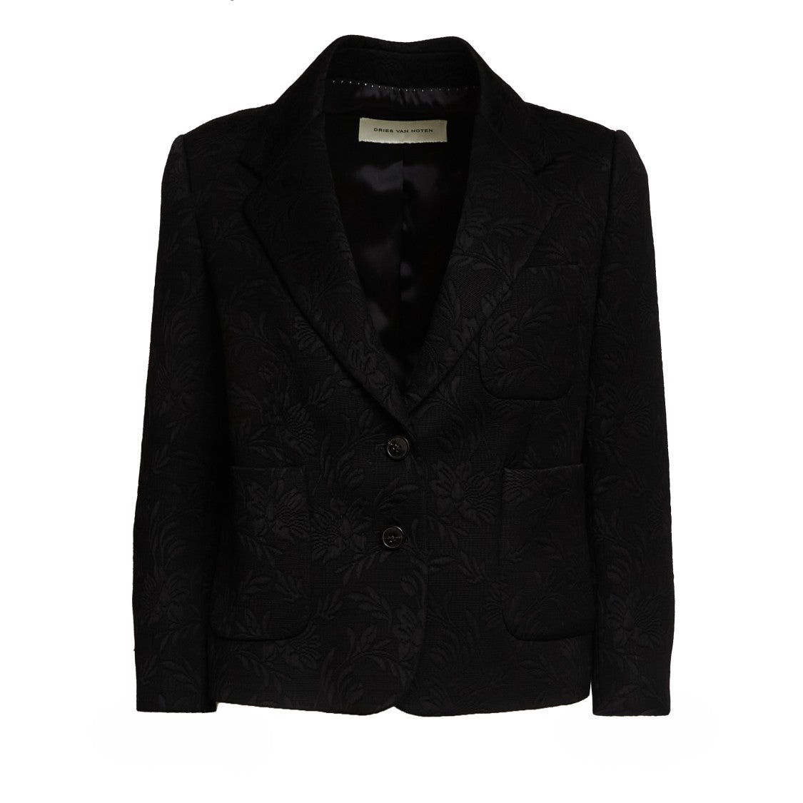 Dries Van Noten Bamis Floral Jacquard Single Breasted Blazer