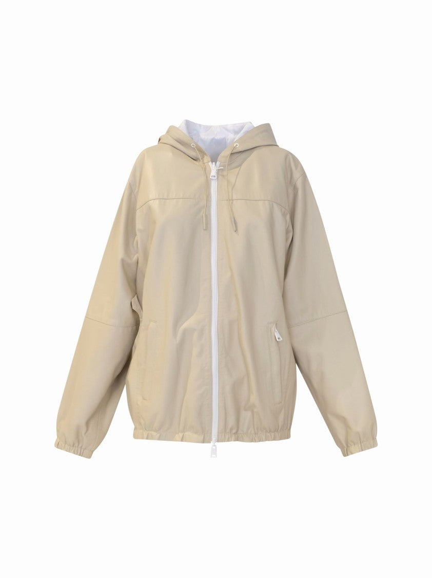 P.A.R.O.S.H. Mitra Taupe Leather Jacket
