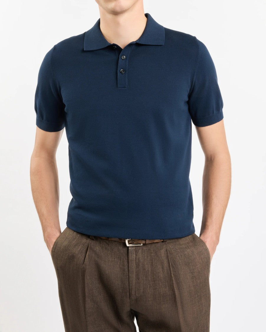 Fay Fitted Short-Sleeved Polo Shirt