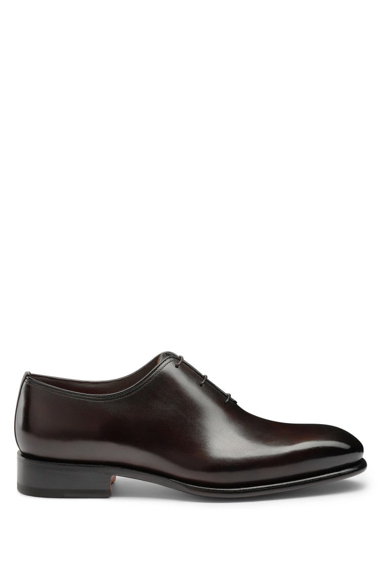 Santoni Antiqued Leather Oxford Shoes