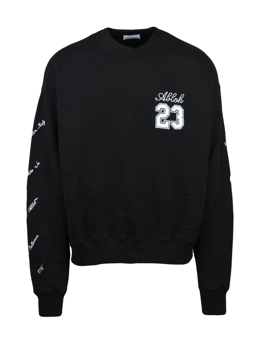 Off-White Black Cotton Minimalist Sweatshirt