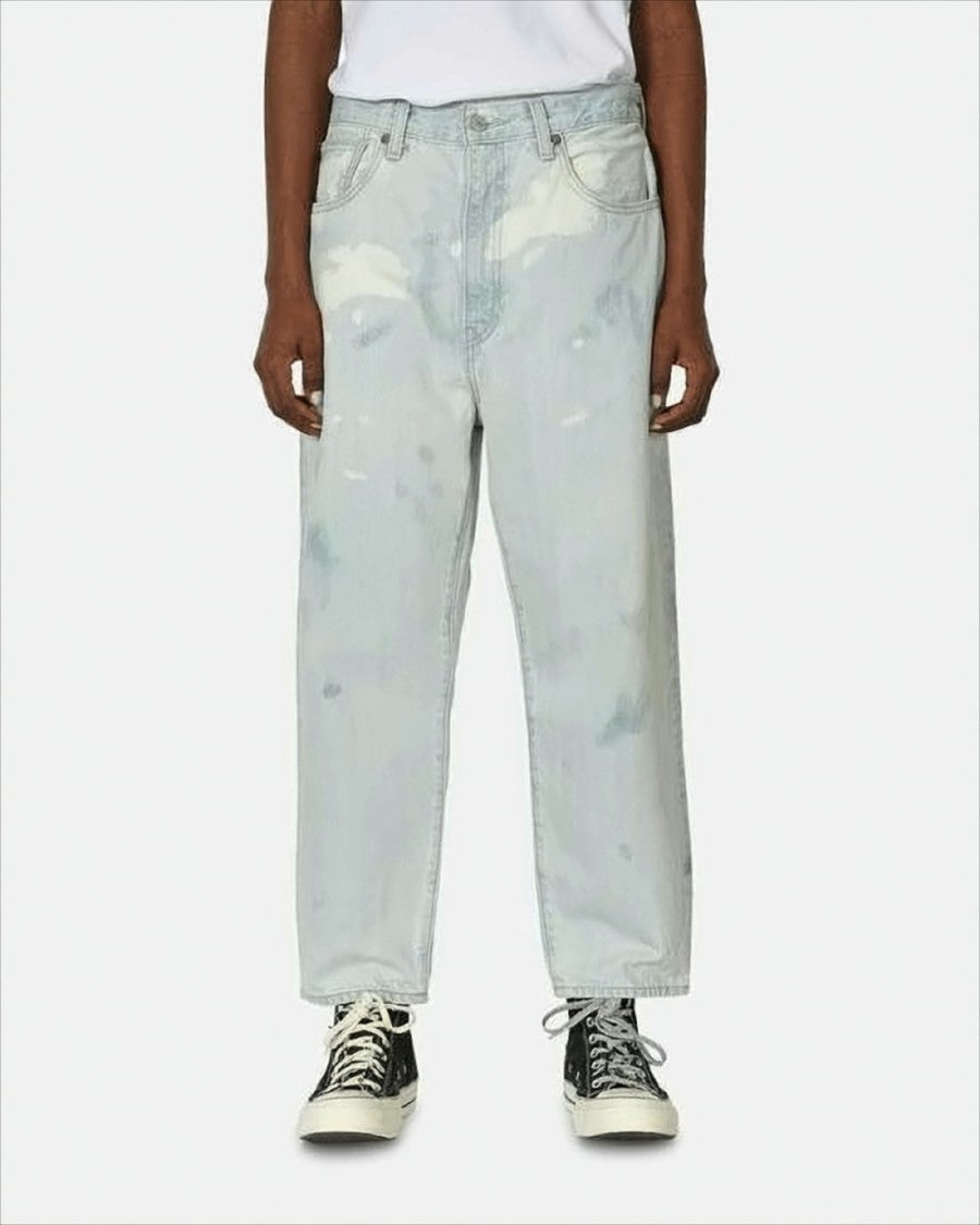 Levi's Relaxed Fit Light Wash Denim Pants With Vintage Accents