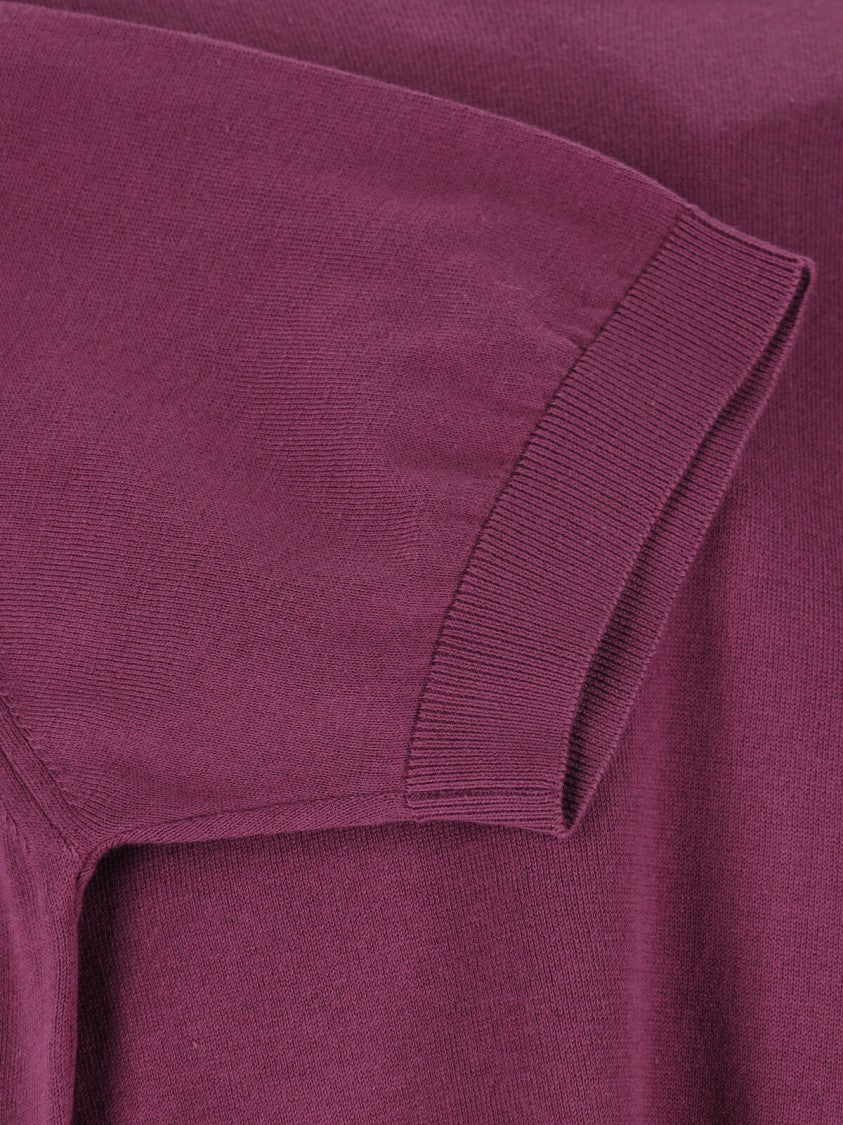 John Smedley Burgundy Kempton Sea Island Cotton T-Shirt